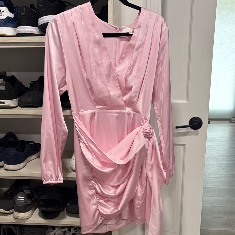 Wayf Light Pink Long Sleeve Dress